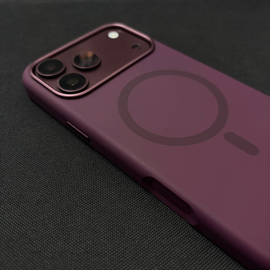 Premium Liquid Silicone Magnetic Case for iPhone - Cherry
