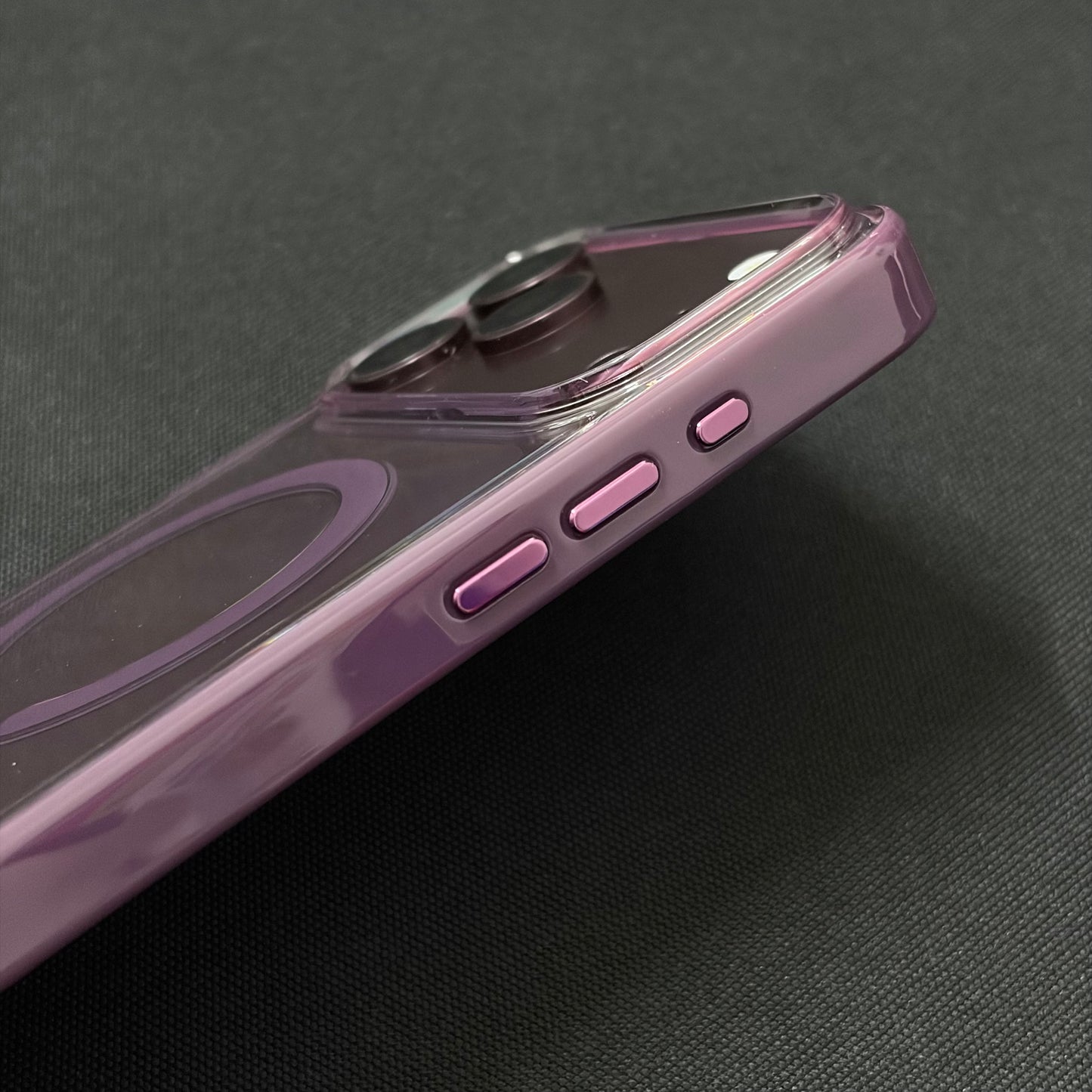 Premium Cherry-Edge Magnetic Clear Case for iPhone