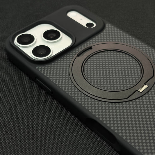 Premium Black Checkerboard 360° Rotating Magnetic Stand Case