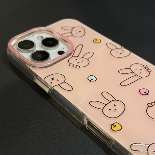 OXYGEN DOG PASTEL BUNNY JELLY CASE-PINK