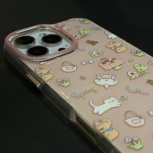 OXYGEN DOG SPRING FRIENDS JELLY CASE-PINK