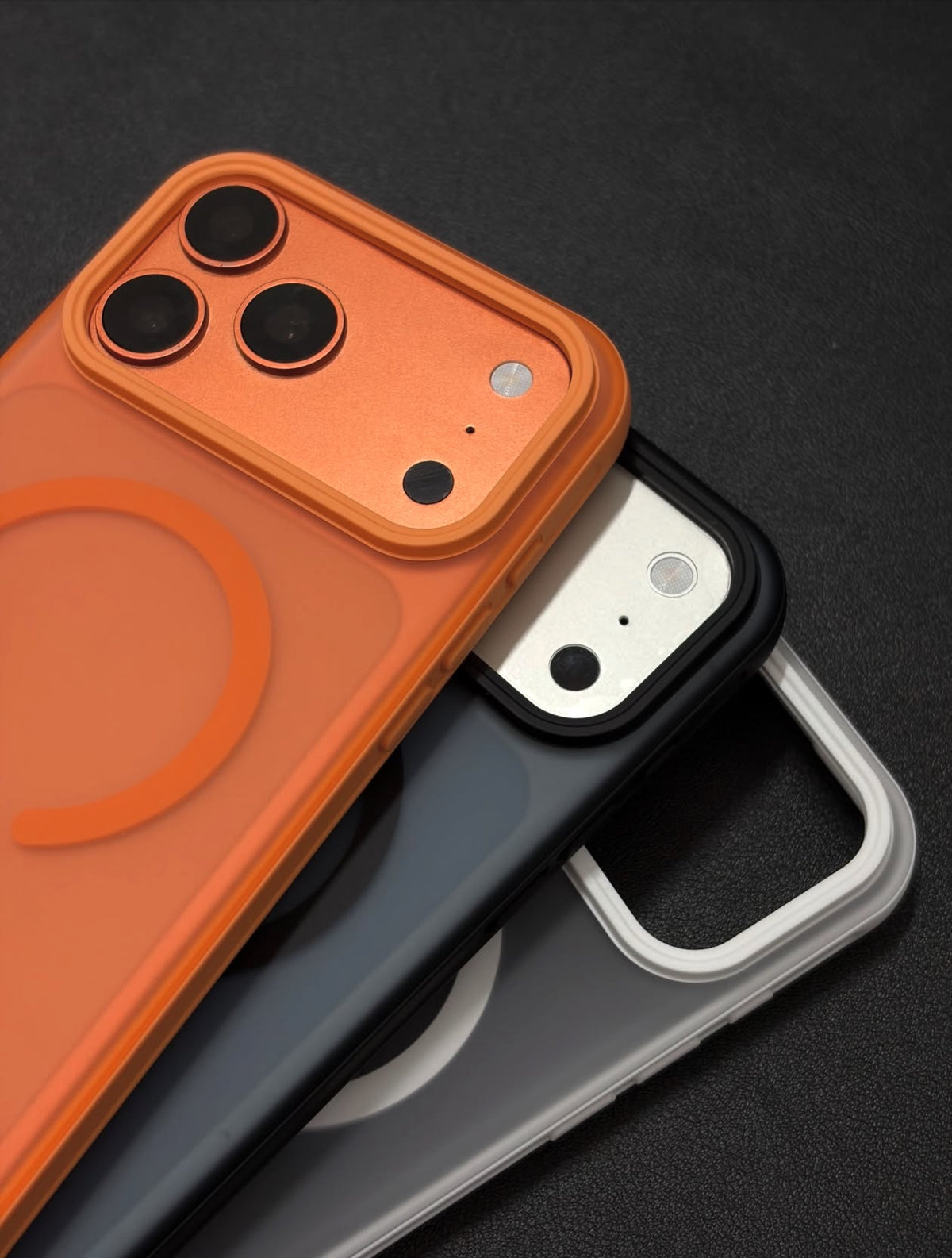 Frost Orange Shockproof Magnetic Case for iPhone
