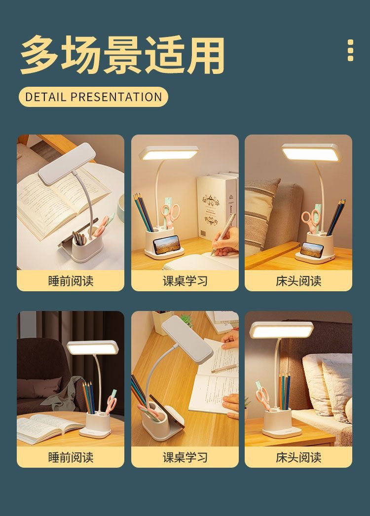 LED Desk Lamp & Night Light – Eye Protection, Rechargeable & 3 Light Modes