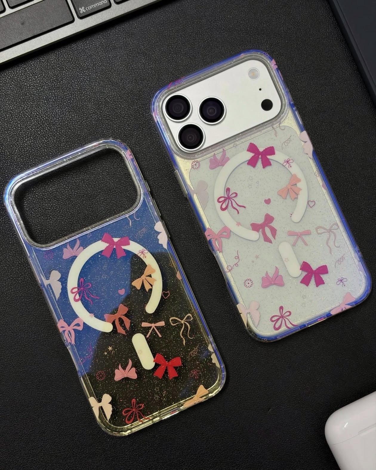 Blue Light Bow Magnetic Phone Case