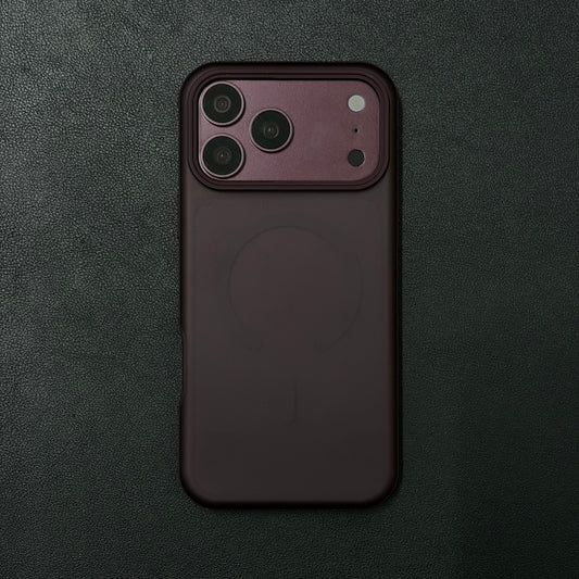 Frost Burgundy Shockproof Magnetic Case for iPhone