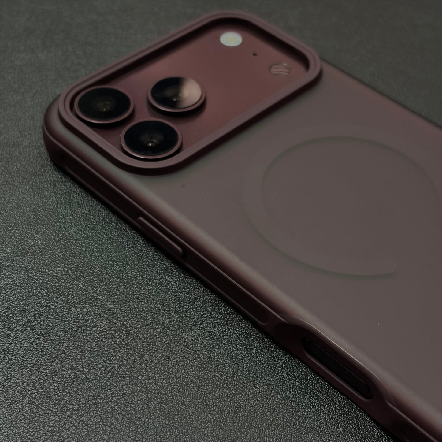 Frost Burgundy Shockproof Magnetic Case for iPhone