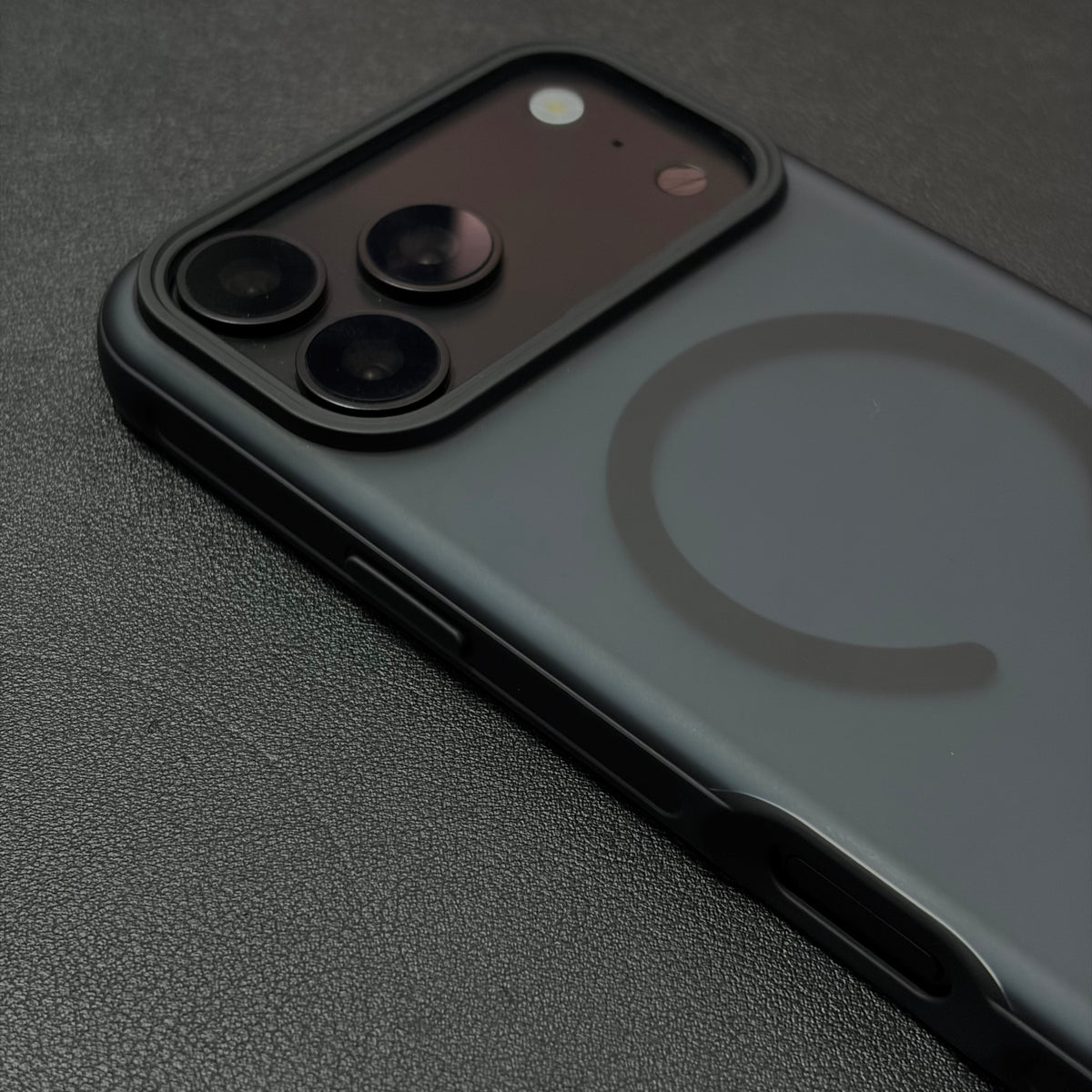 Frost Black Shockproof Magnetic Case for iPhone