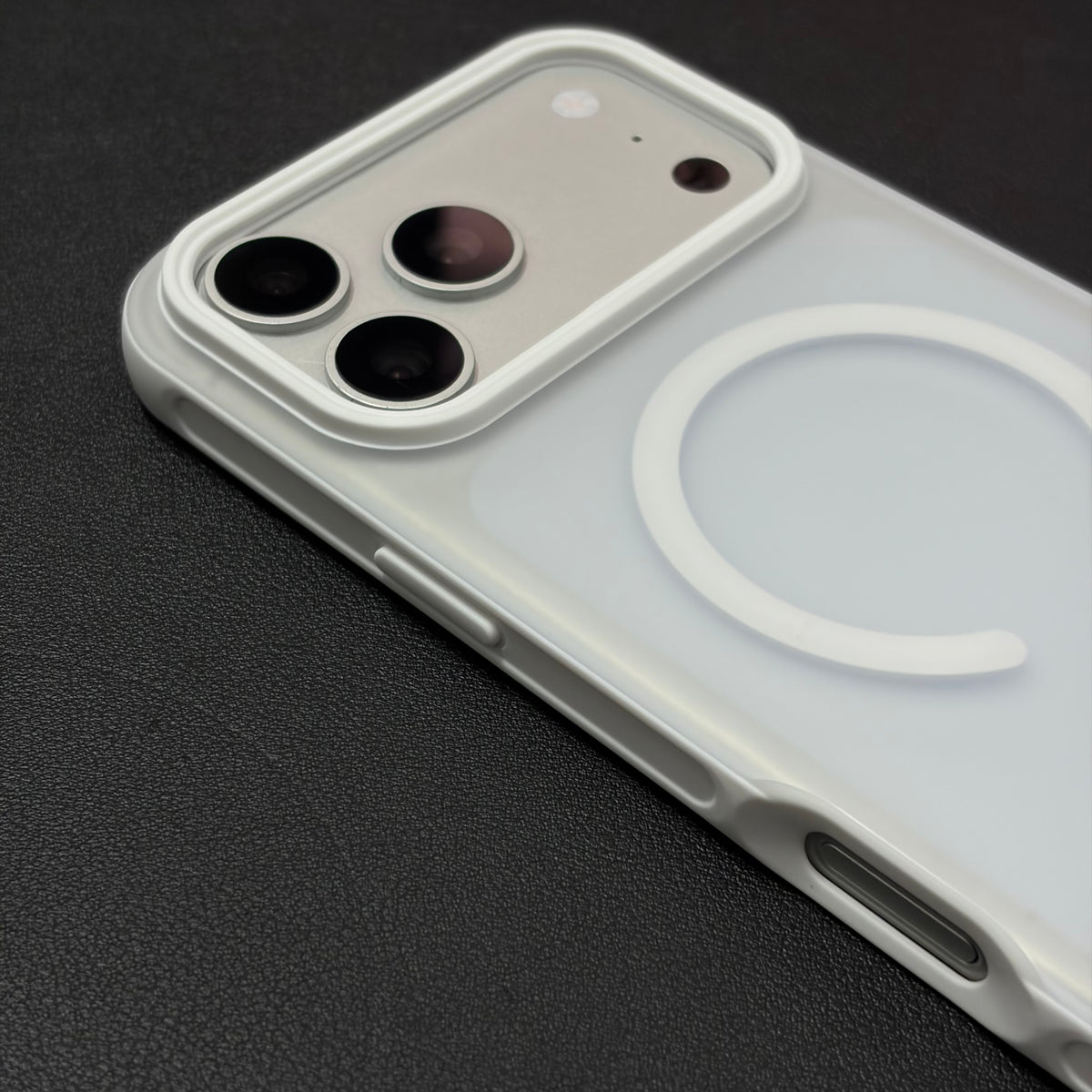Frost White Shockproof Magnetic Case for iPhone