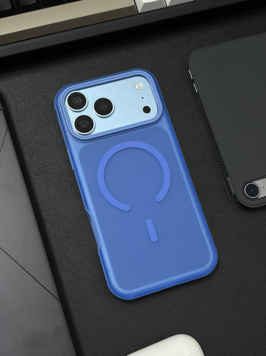 Frost Blue Shockproof Magnetic Case for iPhone
