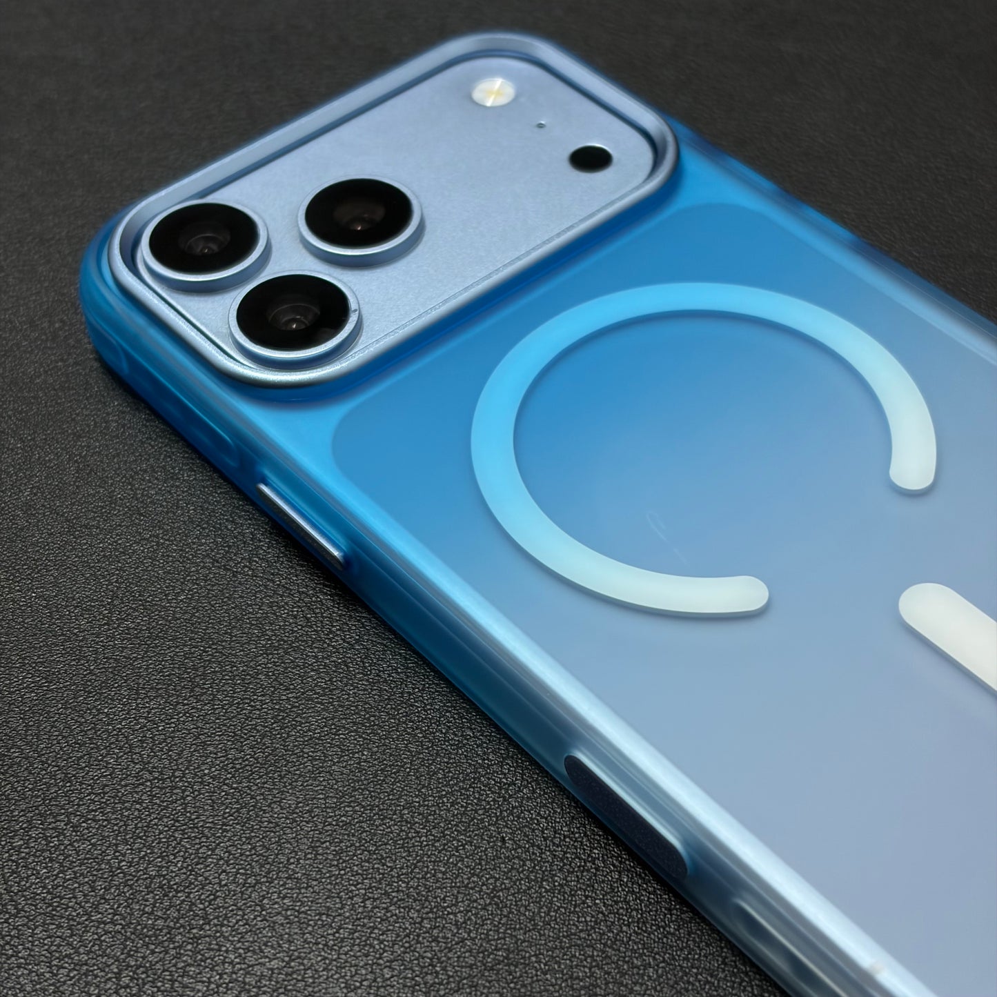 Frost Blue Gradient Shockproof Magnetic Case for iPhone