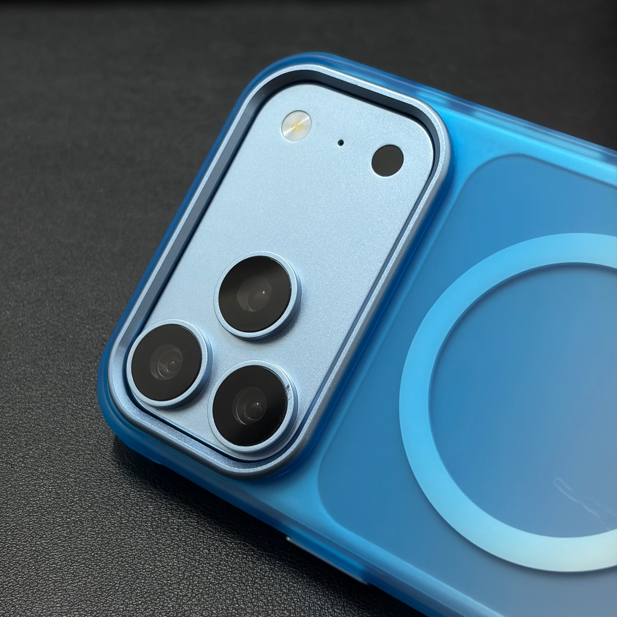 Frost Blue Gradient Shockproof Magnetic Case for iPhone