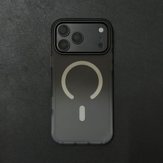 Frost Black Gradient Shockproof Magnetic Case for iPhone
