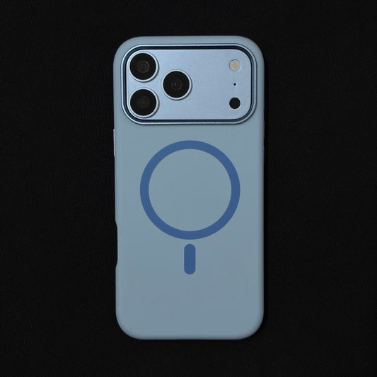 Premium Liquid Silicone Magnetic Case for iPhone - Baby Blue