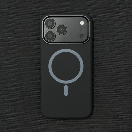 Premium Liquid Silicone Magnetic Case for iPhone - Black