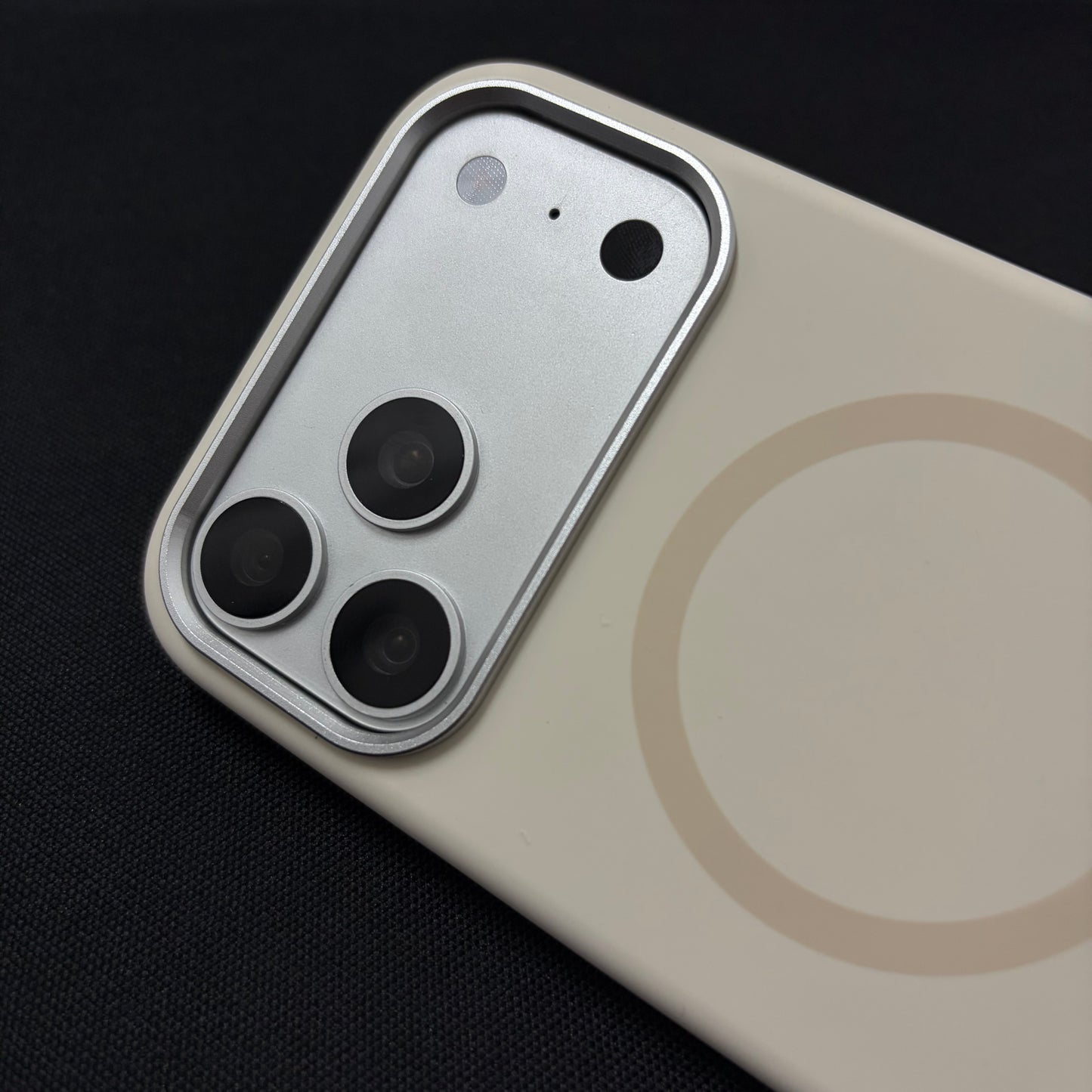 Premium Liquid Silicone Magnetic Case for iPhone - Cream