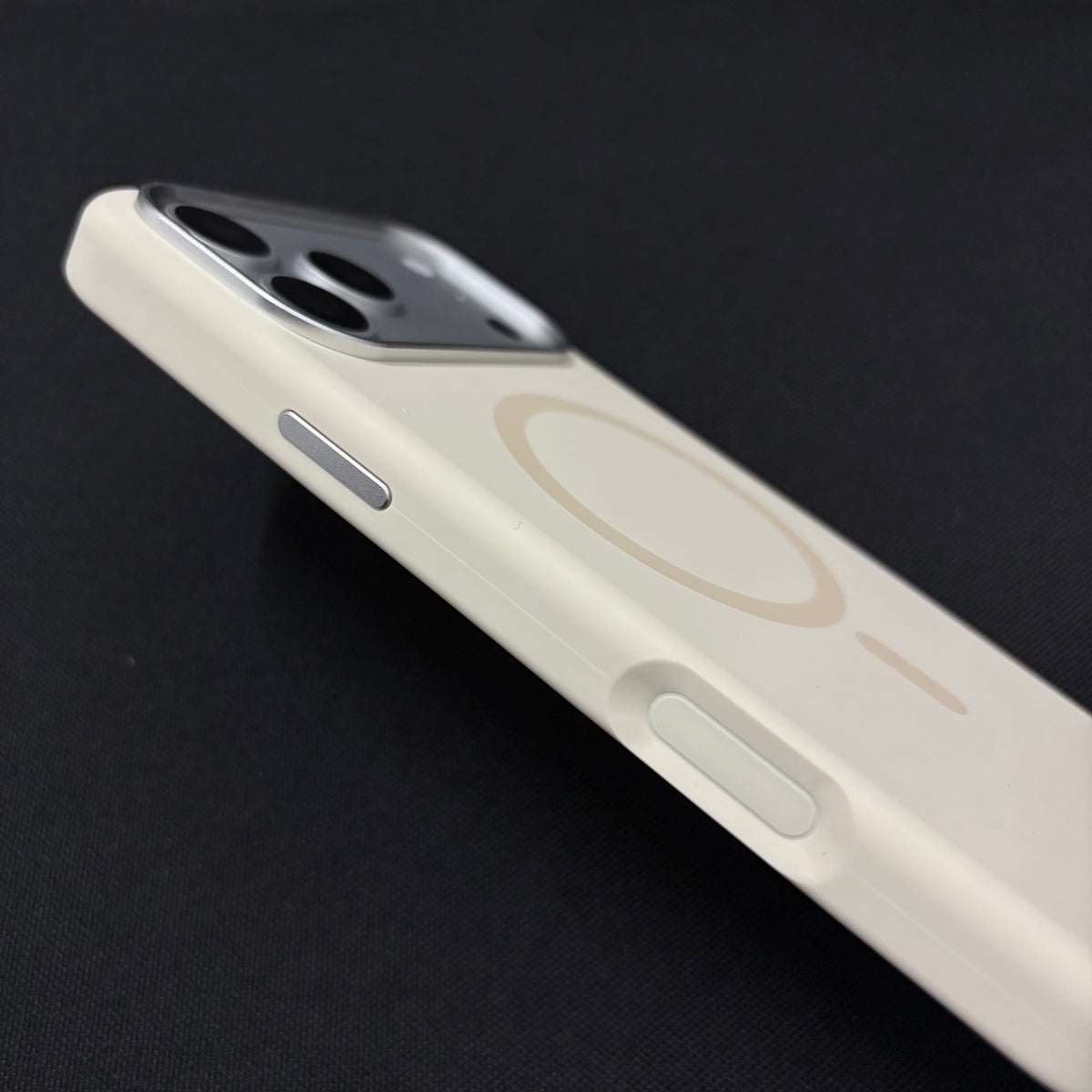 Premium Liquid Silicone Magnetic Case for iPhone - Cream