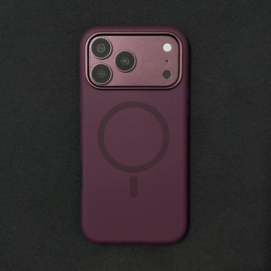 Premium Liquid Silicone Magnetic Case for iPhone - Cherry