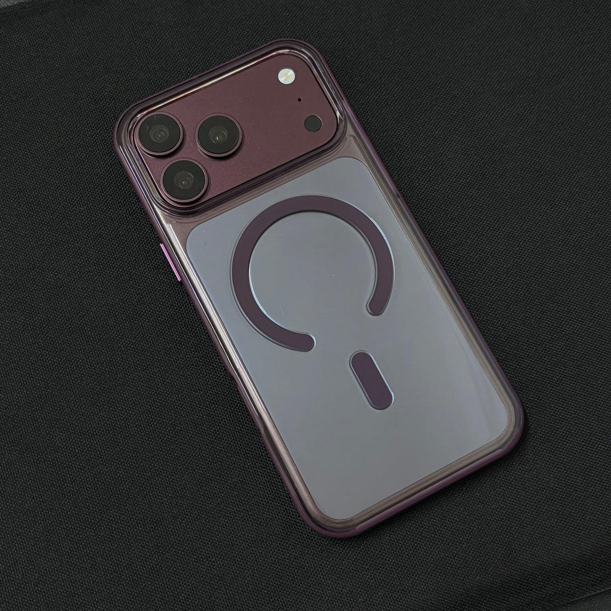 Premium Cherry-Edge Magnetic Clear Case for iPhone