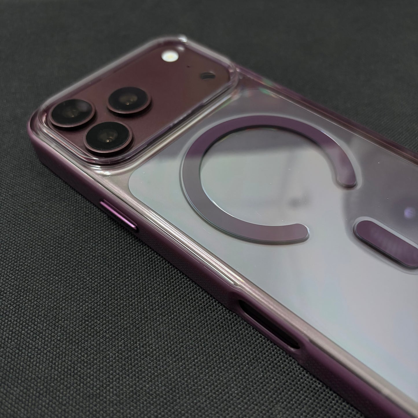 Premium Cherry-Edge Magnetic Clear Case for iPhone