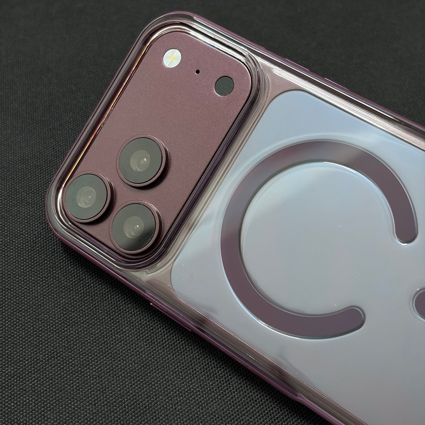Premium Cherry-Edge Magnetic Clear Case for iPhone