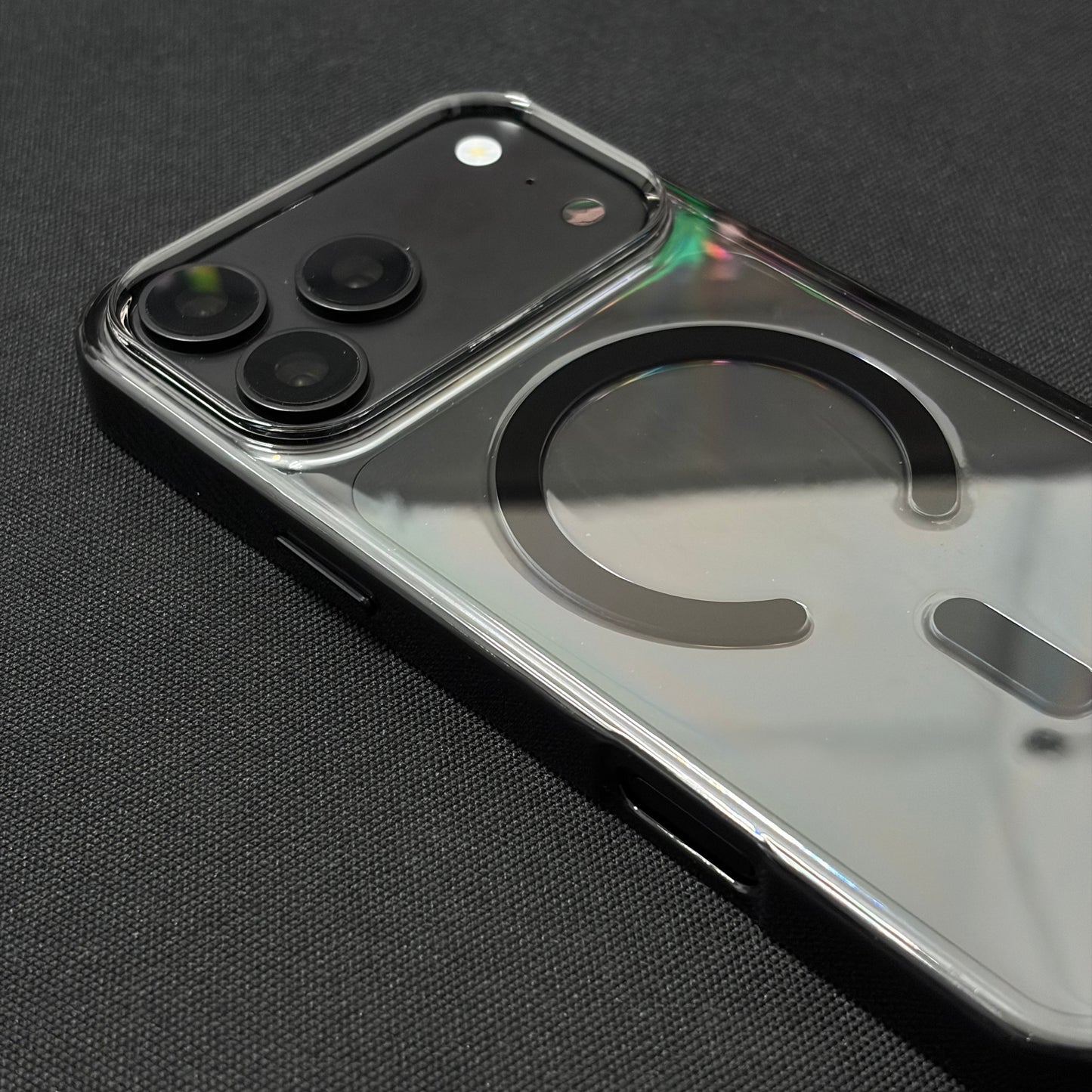 Premium Black-Edge Magnetic Clear Case for iPhone
