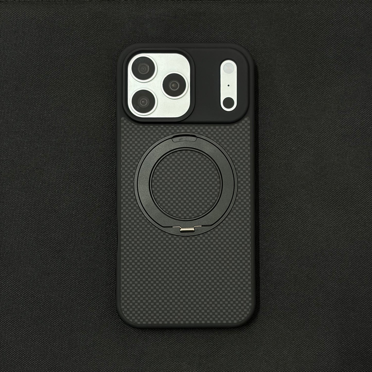Premium Black Checkerboard 360° Rotating Magnetic Stand Case