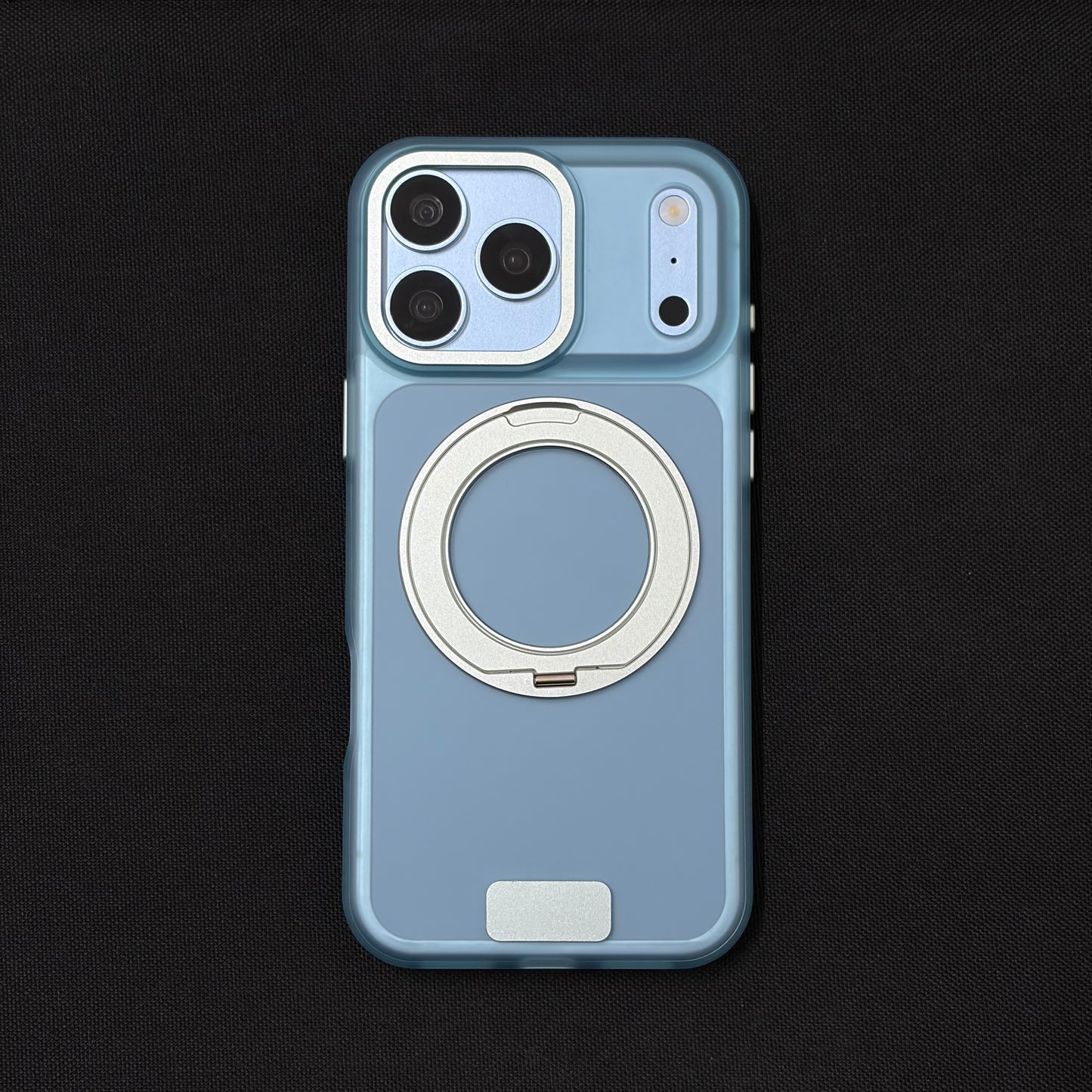 Premium Frosted Blue 360° Rotating Magnetic Stand Case for iPhone