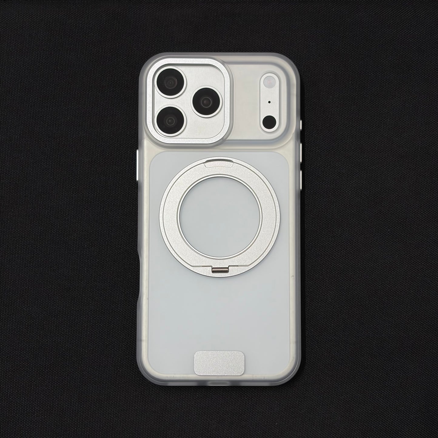 Premium Frosted White 360° Rotating Magnetic Stand Case for iPhone