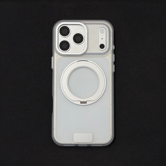 Premium Frosted White 360° Rotating Magnetic Stand Case for iPhone