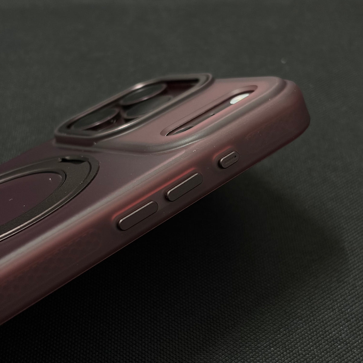 Premium Frosted Cherry 360° Rotating Magnetic Stand Case for iPhone