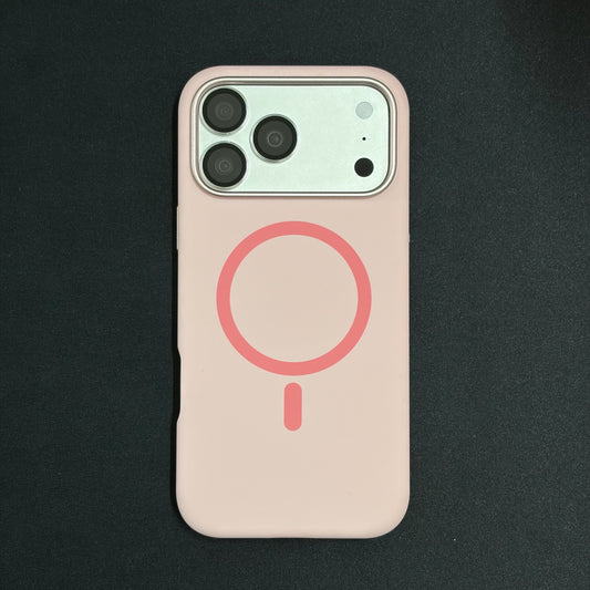 Premium Liquid Silicone Magnetic Case for iPhone - Pink