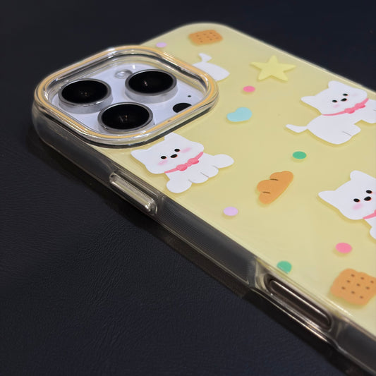 OXYGEN DOG CUTE DOG JELLY CASE-YELLOW