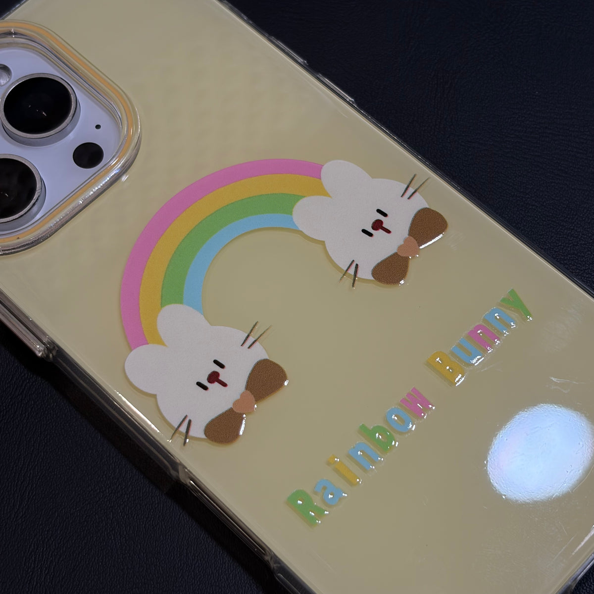OXYGEN DOG RAINBOW BUNNY JELLY CASE-YELLOW