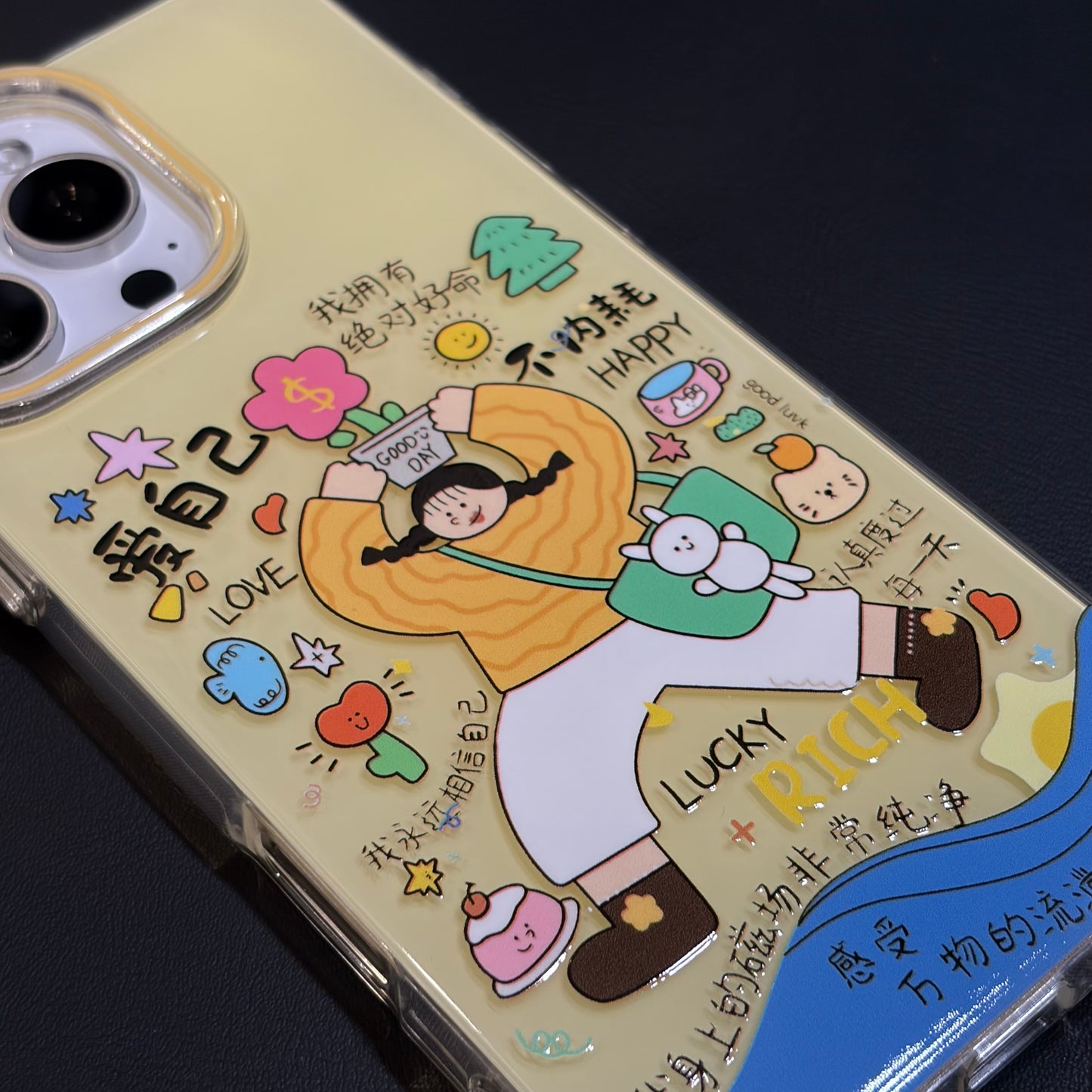 OXYGEN DOG LUCKY GIRL JELLY CASE-YELLOW