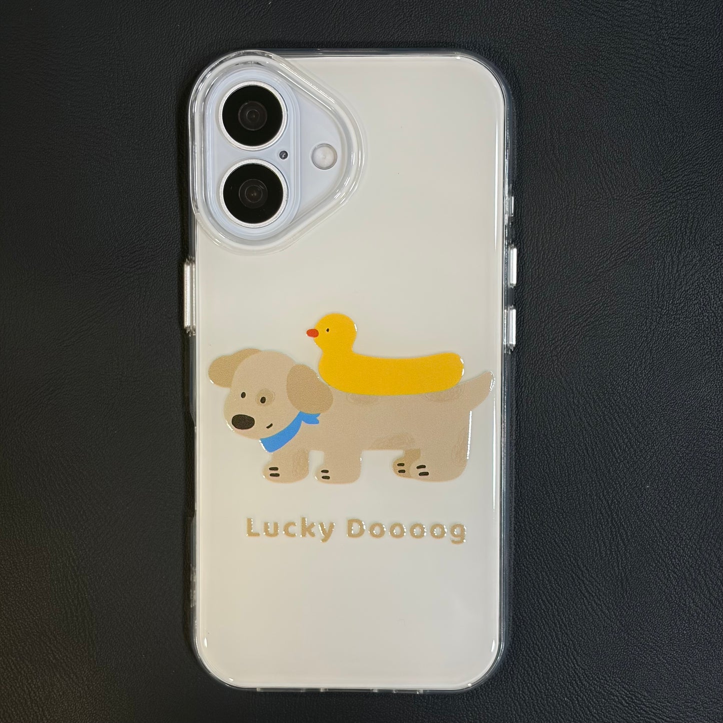 OXYGEN DOG LUCKY DOG JELLY CASE-WHITE
