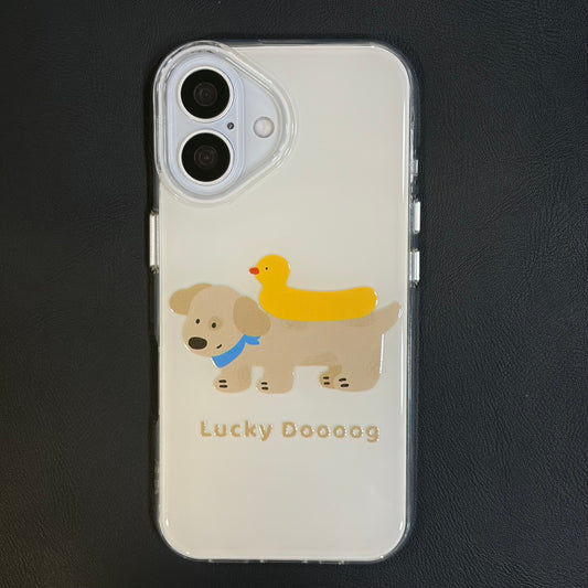 OXYGEN DOG LUCKY DOG JELLY CASE-WHITE