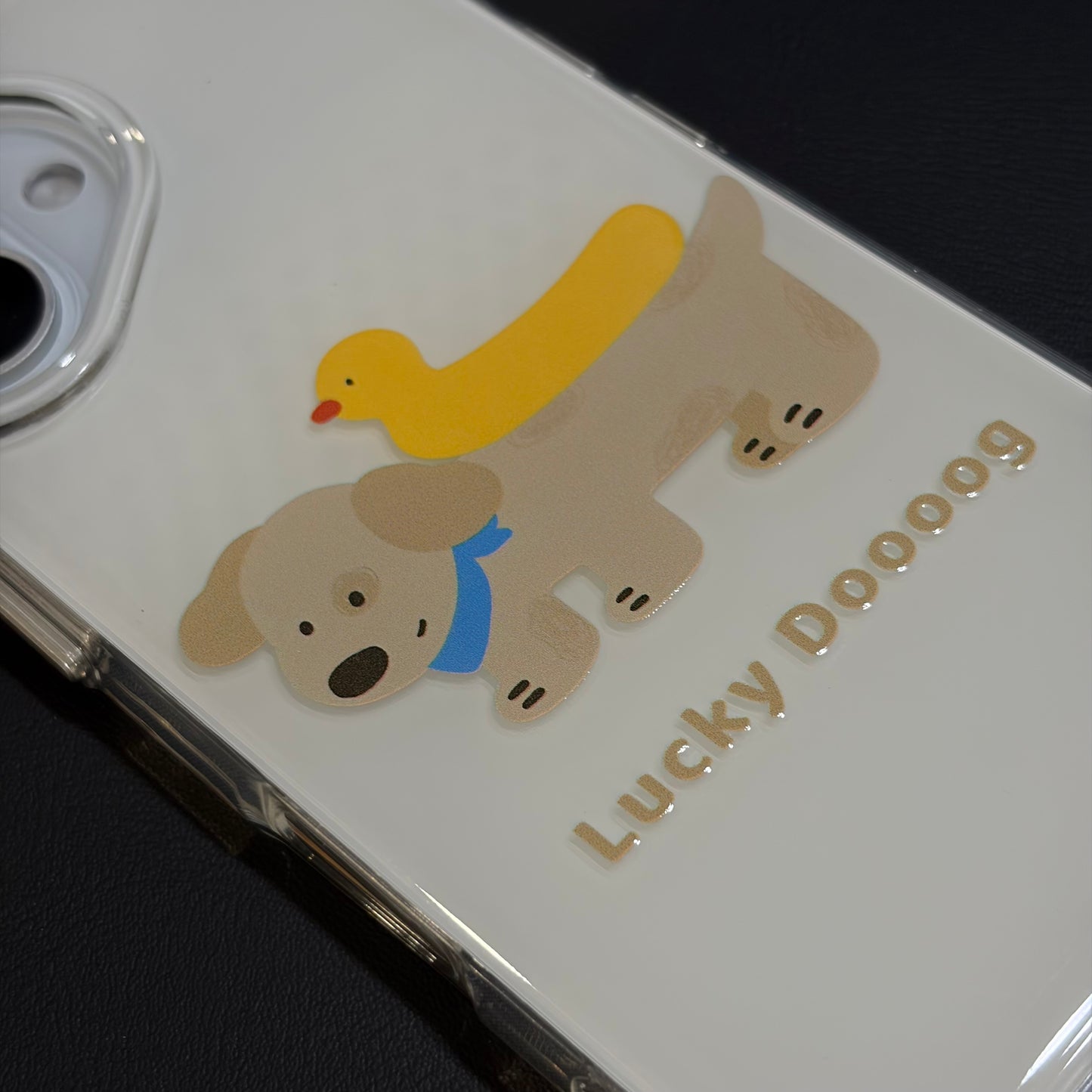 OXYGEN DOG LUCKY DOG JELLY CASE-WHITE