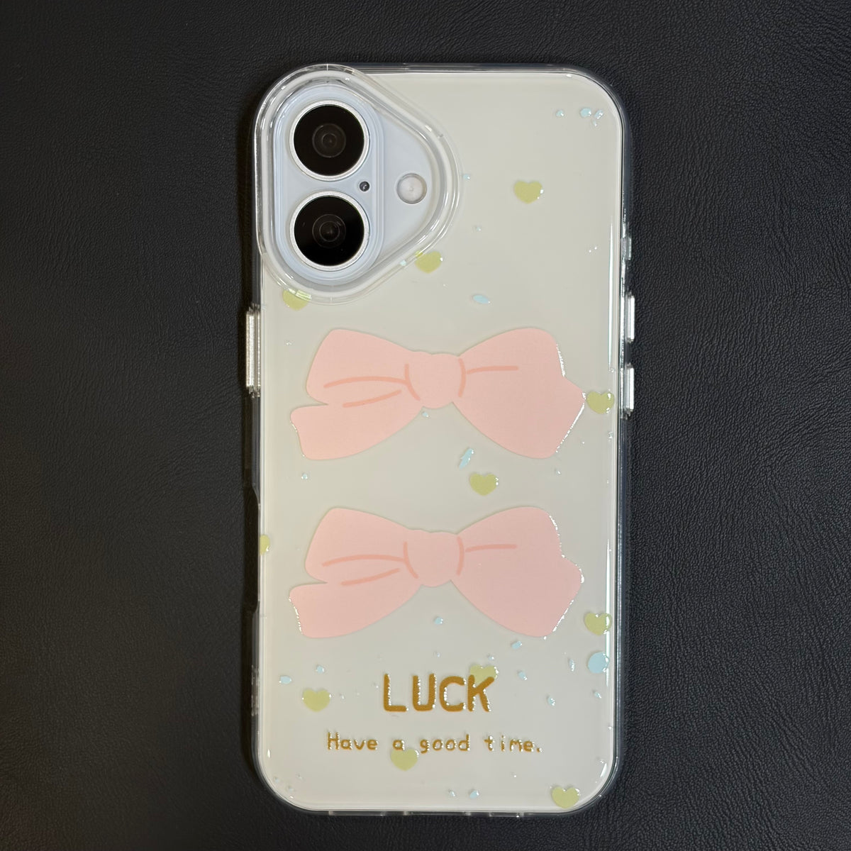 OXYGEN DOG LUCKY BOW JELLY CASE-WHITE