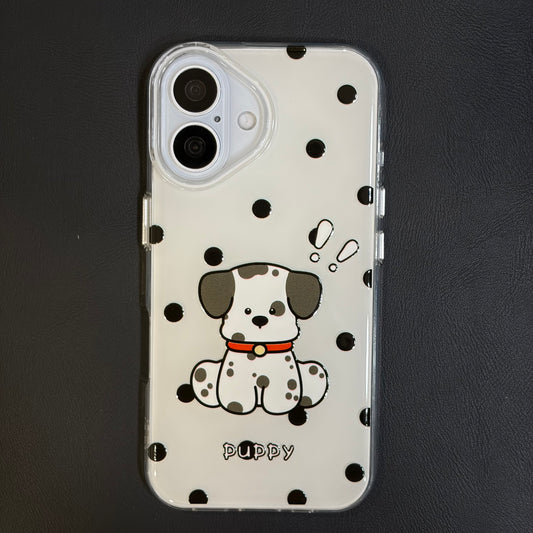 OXYGEN DOG DALMATIAN PUPPY JELLY CASE-WHITE