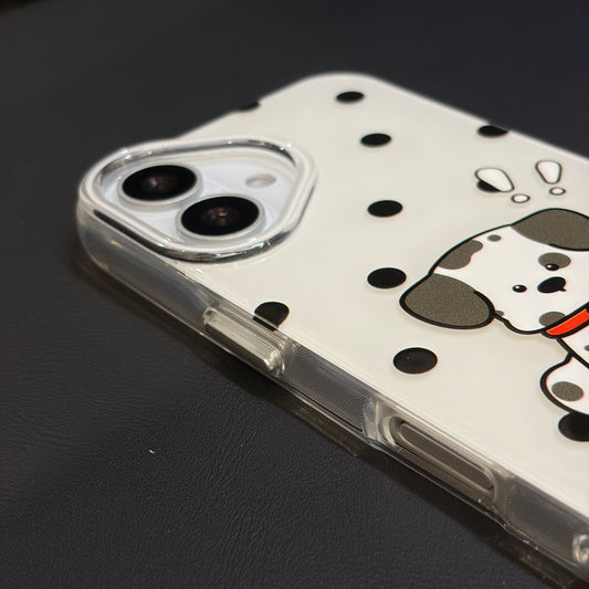 OXYGEN DOG DALMATIAN PUPPY JELLY CASE-WHITE