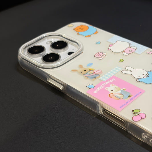 OXYGEN DOG ANIMAL FRIENDS JELLY CASE-WHITE