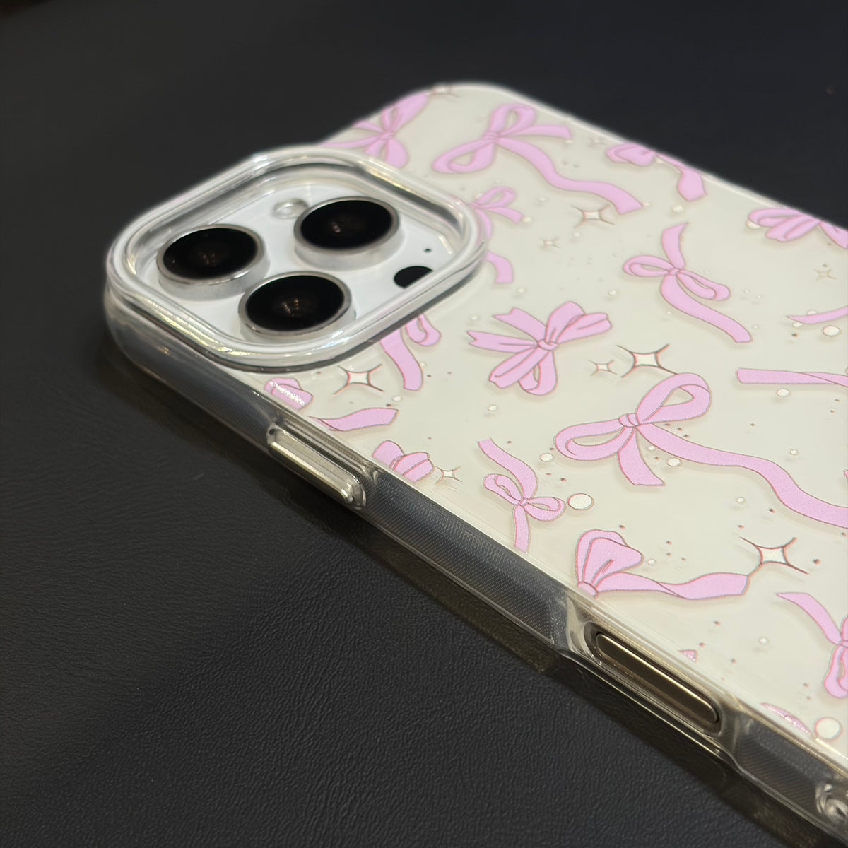 OXYGEN DOG PURPLE BOWS JELLY CASE-WHITE