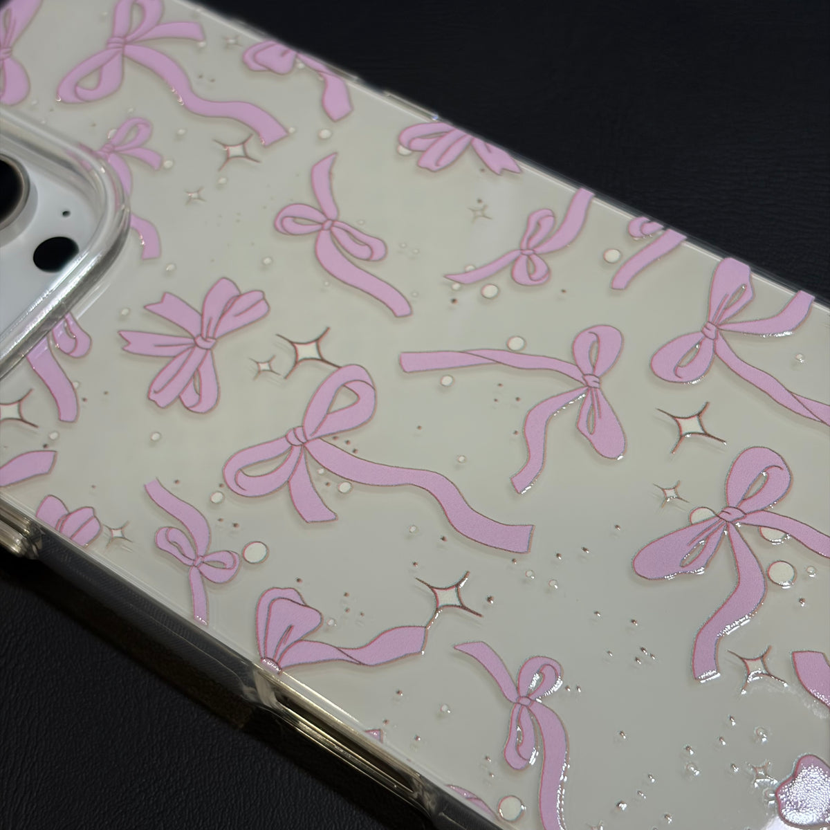 OXYGEN DOG PURPLE BOWS JELLY CASE-WHITE