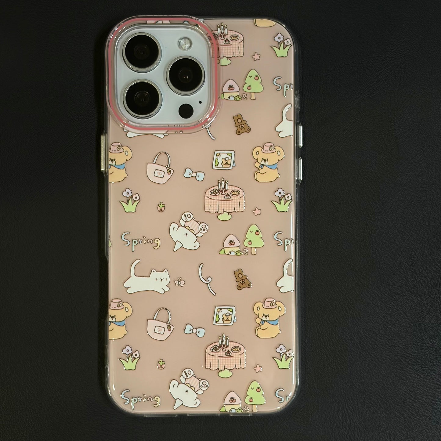 OXYGEN DOG SPRING FRIENDS JELLY CASE-PINK