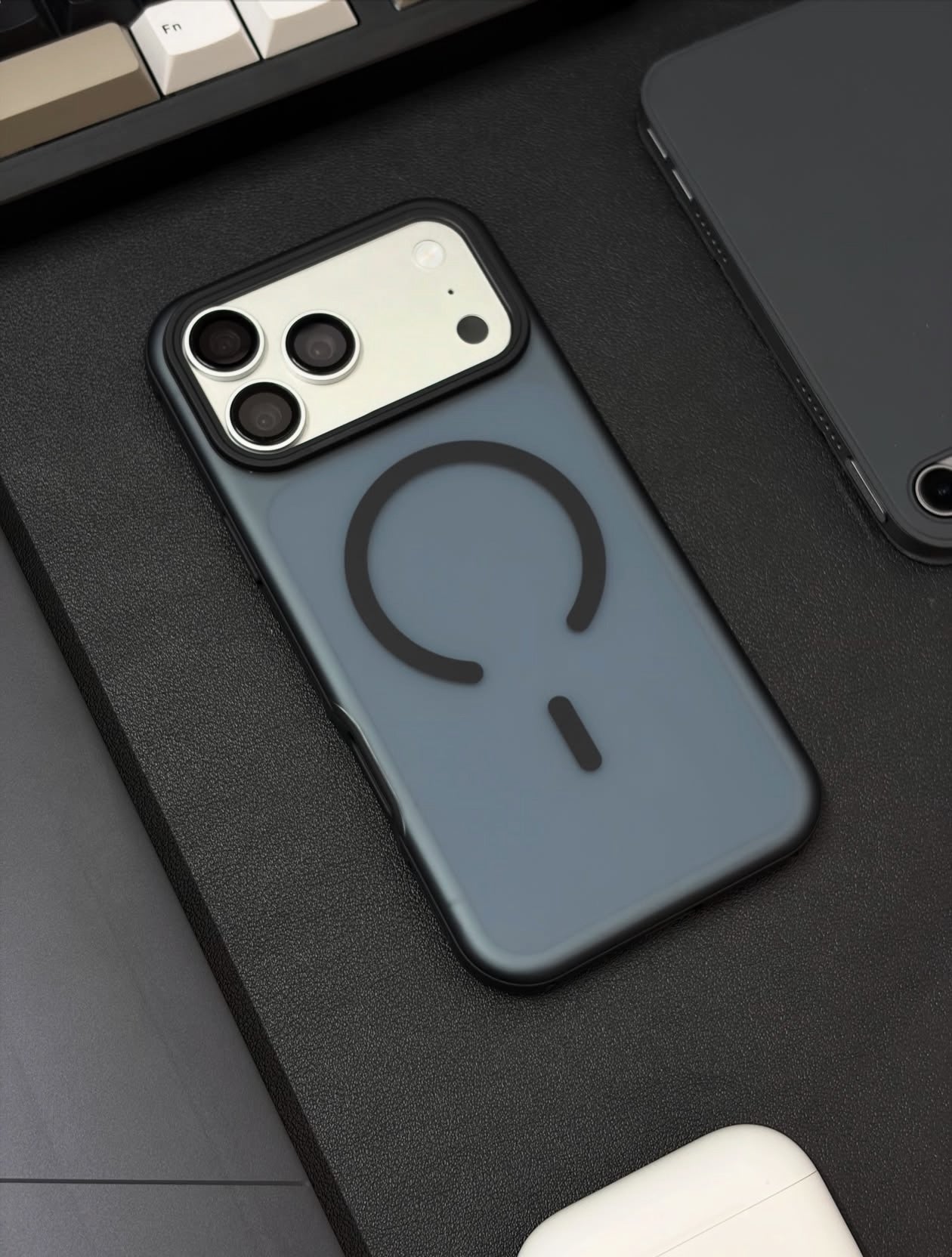 Frost Black Shockproof Magnetic Case for iPhone