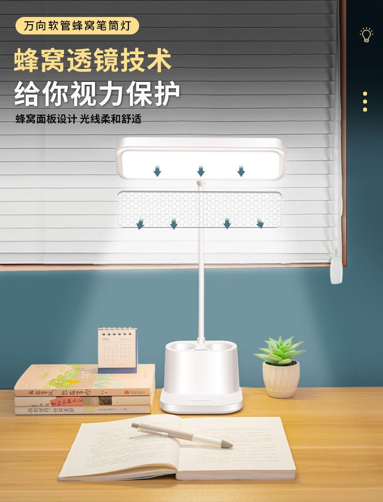 LED Desk Lamp & Night Light – Eye Protection, Rechargeable & 3 Light Modes