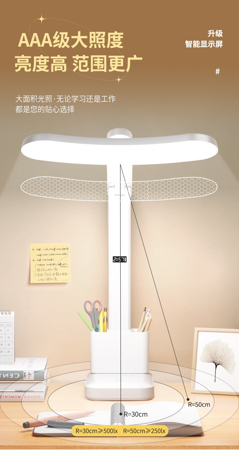 Full Spectrum LED Desk Lamp – Eye Protection, 3 Light Modes & Rechargeable
