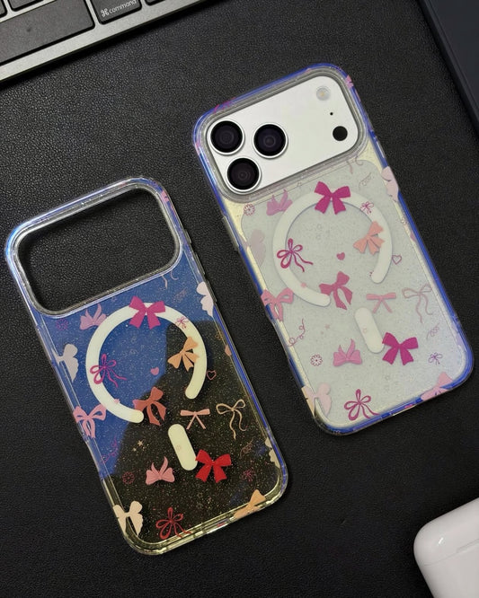 Blue Light Bow Magnetic Phone Case