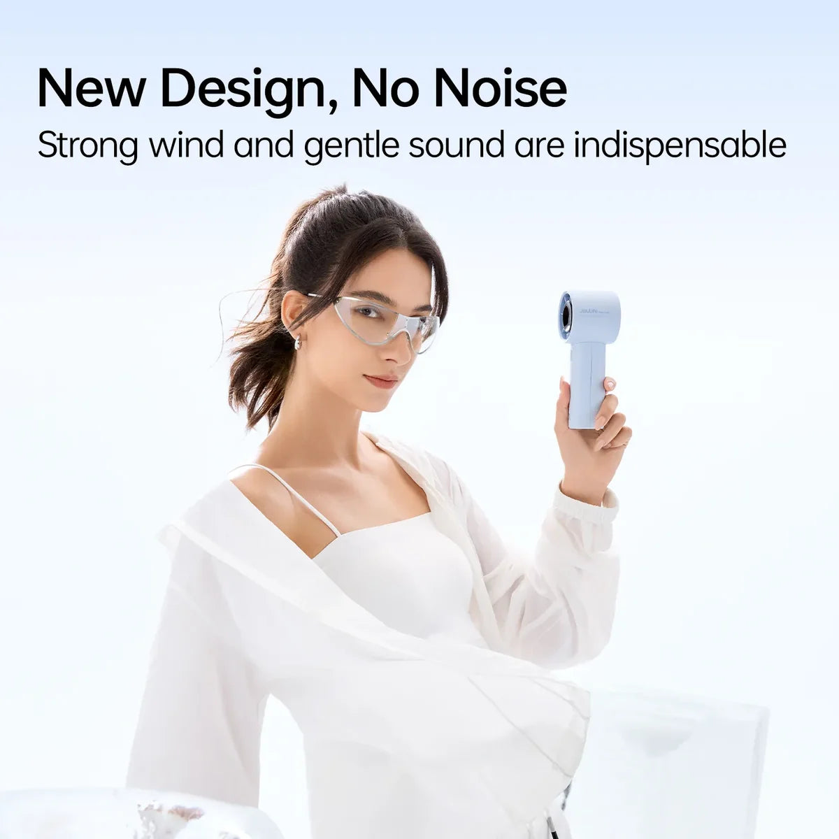 Jisulife Life10S Handheld Fan with LED (5000mAh) - Blue