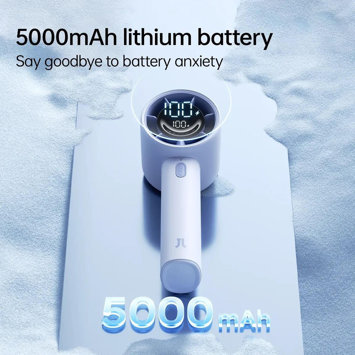 Jisulife Life10S Handheld Fan with LED (5000mAh) - Grey
